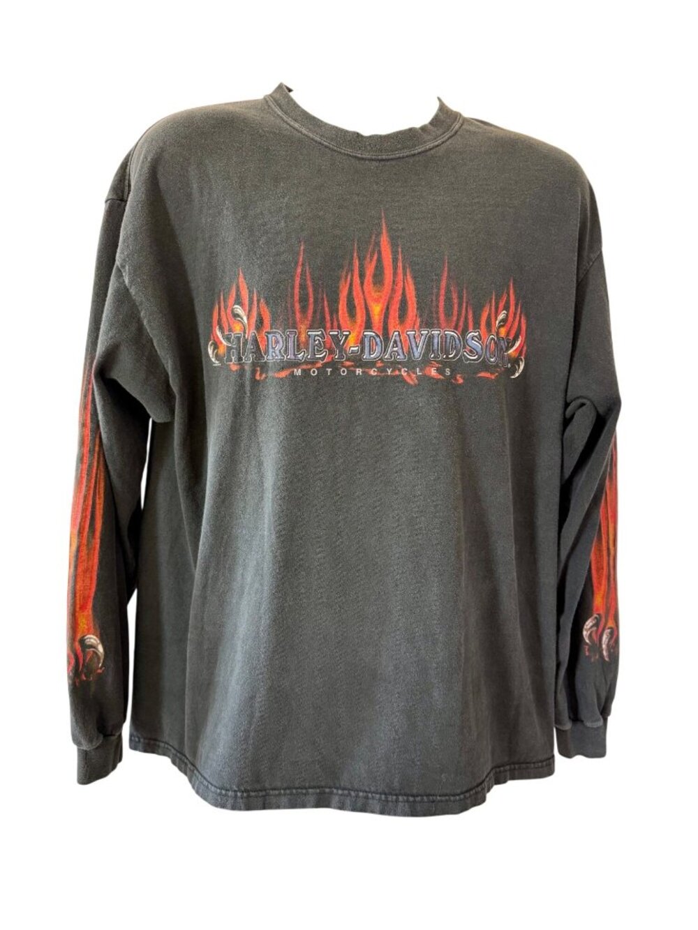 Harley-Davidson XL Long Sleeve T-Shirt Flames and Battlefield Gettysburg - Picture 2 of 9